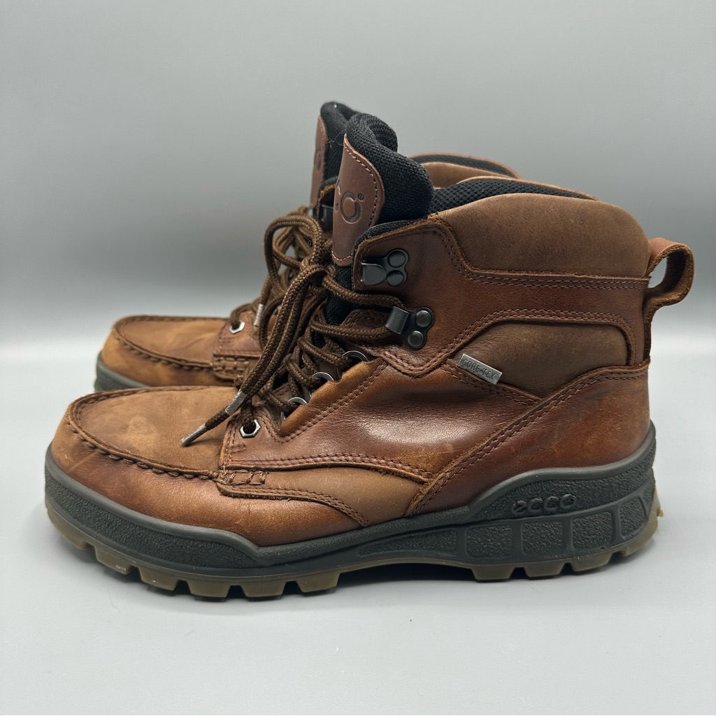 Ecco Track 25 Gore Tex Brown Boots Ankle Hiking Boots Menâs Size Eu 42(Us 8-8.5)